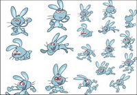 Lapin de dessin anim mignon - Vector