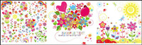 Fleurs illustrateur belle pour enfants - Vecteur