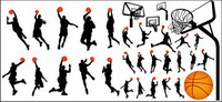 Basket-ball et du matriel vecteur panneau dans le profil