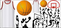 Élments du vecteur du thme de basket-ball