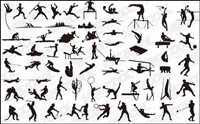 Varit des actions sportives Vector silhouette