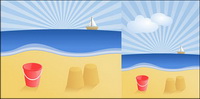 Paysage Vector Summer Beach