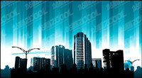 Azul de la ciudad vectorial