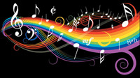 Thme de musique notes matriel vecteur -1