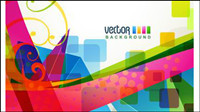 Brillant fond dynamique de conception template vecteur matriel -4
