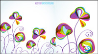 Colorful motif de fond de fleur 04 - matriel vecteur
