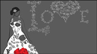 Dessins  la main Belle illustration mode 03 - matriel vecteur