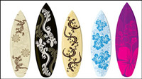 Vecteur matriel de planche de surf motif