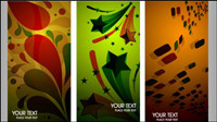 The trend of colorful dynamic graphics card 01 - vector