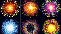 Brillant matriau feux d