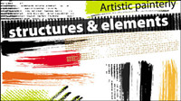 A variety of beautiful brush effects 01 - vector