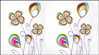 Patrn de colores de flores de fondo - vector