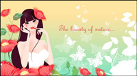 Cartoon beautiful background vector