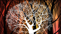 Árbol de fondo la silueta 02 - vector