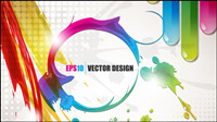 Salpicaduras de pintura de color de fondo 03 - vector