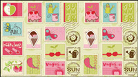 Illustrations de bande dessine de timbres 02 - vecteur
