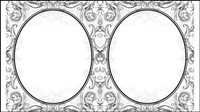 Escena en la que al estilo europeo borde de encaje patrn vector material -1
