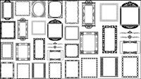 Schwarz-Weiß-Grenze Ecke Muster 01 - Vector