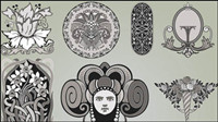 Coins dlicat motif 03 - vecteur