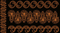 Orange encaje vector de material -1