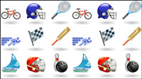 Sport lis icônes 01 - Vector