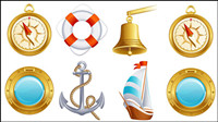 Vela pequeño icono 02 - vector de material