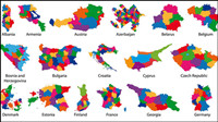 Colorful matriau carte vectorielle silhouette -2