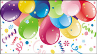 Magnifiquement ballons colors 02 - vecteur