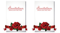 Invitations de mariage romantique - vecteur