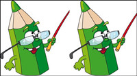 Crayons de dessin anim 03 - matriel vecteur