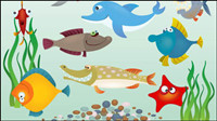Poissons marins Cartoon - matriel vecteur