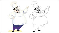 Personnages de dessins anims Chef 08 - matriel vecteur