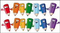 Crayons de dessin anim 02 - matriel vecteur