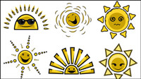 Cartoon image du soleil 01 - vecteur