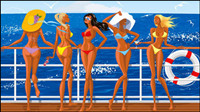 Bikini chica de 03 - vector