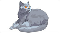 Le matriel animal chat 03 - vecteur