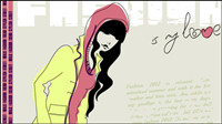 Filles illustrateur de mode 04 - matriel vecteur