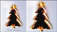 Llama ardiente efecto de papel 01 - vector de material