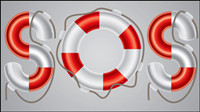 Roue de secours icône 02 - vecteur