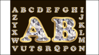 Diamant lettres 01 - matriel vecteur