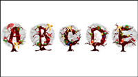 Noël Arbre lettres 03 - Vecteur