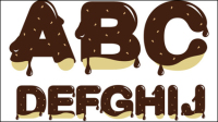 Chocolate alphabet - matriel vecteur