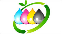 Dessins pigments colors 03 - matriel vecteur
