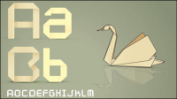 Origami lettres cratives 03 - matriel vecteur