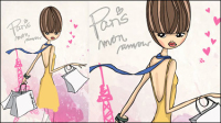 Shopping Girl Fashion 04 - matriel vecteur