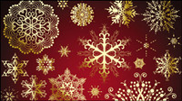 Belle motif de flocon de neige 02 - vecteur