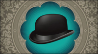 Gentleman Hut Hintergrund 02 - Vektor