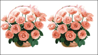Rose bouquet 05 - matriel vecteur