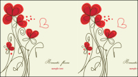 Style peints  la main -3 fleurs Vector