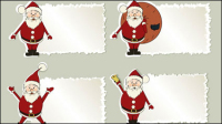 Cartoon Santa Claus etiqueta 01 - vector